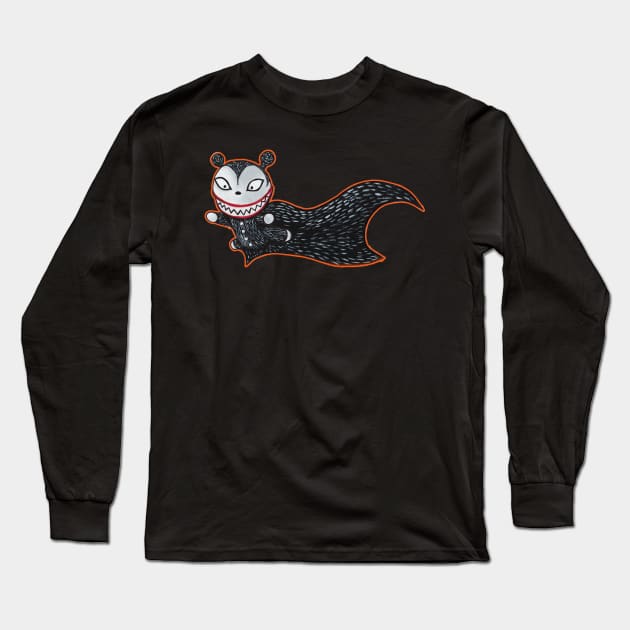 Vampire Teddy Bear Long Sleeve T-Shirt by KupKake1313